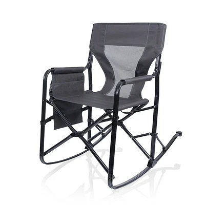 Oniva Woodland Outdoor Portable Rocking Chair - Charcoal Gray