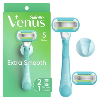 Venus Extra Smooth Pink Womens Razor + 2 Razor Blade Refills