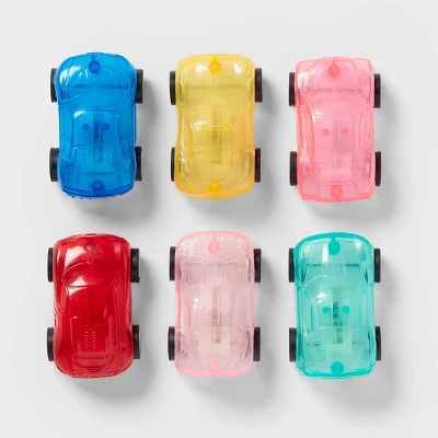 6ct Pull Back Toy Car - Spritz: Multicolor Party Favor Toys for Kids, Easter Egg Fillers, Birthday Fun