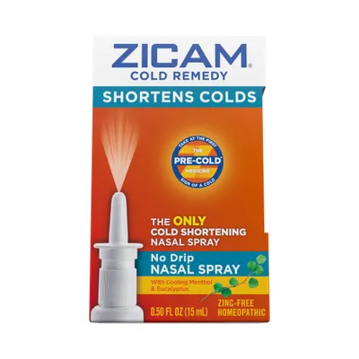 Zicam Cold Remedy Cold Shortening No-Drip Zinc-Free Nasal Spray - 0.5oz