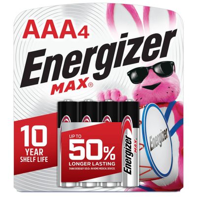 Energizer 4pk Max Alkaline AAA Batteries