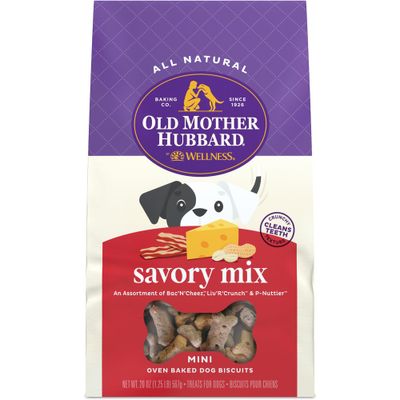 Old Mother Hubbard by Wellness - Extra Tasty Assortment Mini with Carrot, Apple, Liver, Cheese, Peanut Butter and Bacon Flavor Dog Treats - 20oz