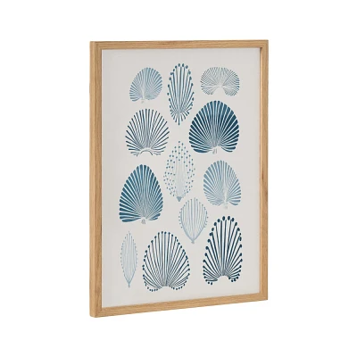 Kate & Laurel All Things Decor 12x16 Gallery Abstract Coastal Blue Coral Print by The Creative Bunch Studio Natural