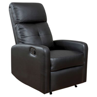 Samedi Faux Leather Recliner Club Chair - Christopher Knight Home: Hardwood Frame