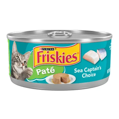 Purina Friskies Pat Wet Cat Food with Fish Flavor Sea Captains Choice - 5.5oz