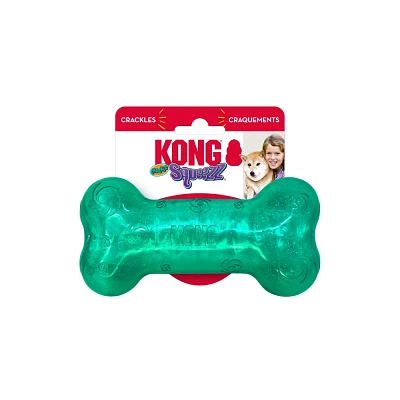 KONG Squeezz Crackle Dog Bone Toy