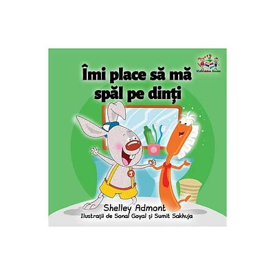 I Love to Brush My Teeth (Romanian childrens book) - (Romanian Bedtime Collection) by Shelley Admont & Kidkiddos Books (Paperback)