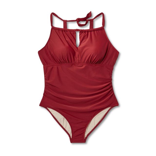 Kona Sol Womens Post Mastectomy High Neck High Coverage One Piece Swimsuit  | Connecticut Post Mall