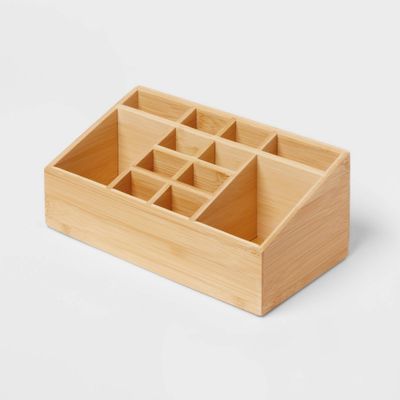 10 x 5 x 4 12 Compartment Bamboo Countertop Organizer - Brightroom