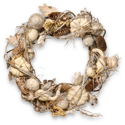 20 Pumpkin and Pinecone Wreath - National Tree Company