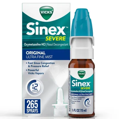 Vicks Sinex Severe Original Nasal Spray Ultra Fine Mist 0.5 fl oz