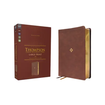 Nkjv, Thompson Chain-Reference Bible, Large Print, Leathersoft, Brown, Red Letter, Comfort Print - by Zondervan (Leather Bound)