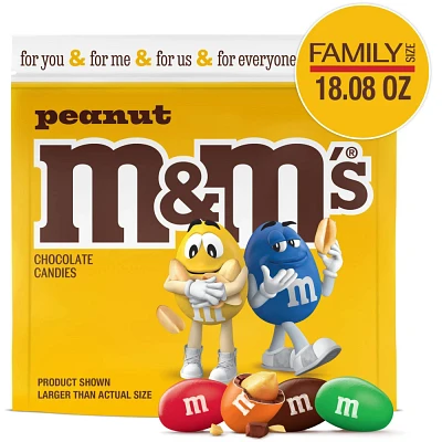 M&Ms Peanut Family Size Chocolate Candy - 18.08oz