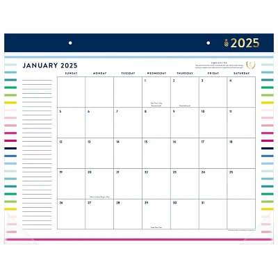 Emily Ley for At-A-Glance 2025 DeskPad 21.625x17 Stripe