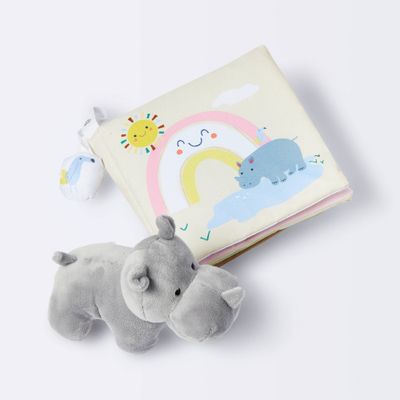 Baby Soft Book and Plush Rhino - Cloud Island