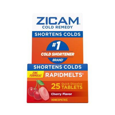 Zicam Zinc Cold Remedy RapidMelts Quick Dissolve Tablets - Cherry - 25ct