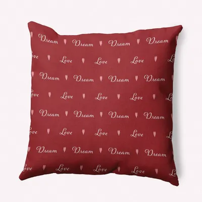 16x16 Valentines Day Love Dream Square Throw Pillow Buddha - e by design: Indoor Decorative Cushion, Polyester Fill, Twill Fabric