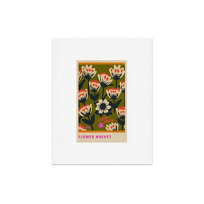 Deny Designs 16x20 Holli Zollinger Flower Market Copenhagen: Smooth Matte, Cardstock Wall Canvas