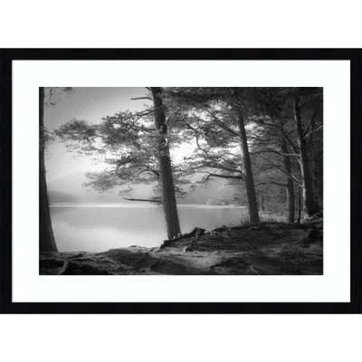 25 x 19 Scottish Lake by Dorit Fuhg Wood Framed Wall Art Print - Amanti Art