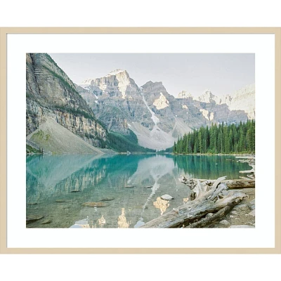 Amanti Art Moraine Lake Reflection by Justine Milton Wood Framed Wall Art Print