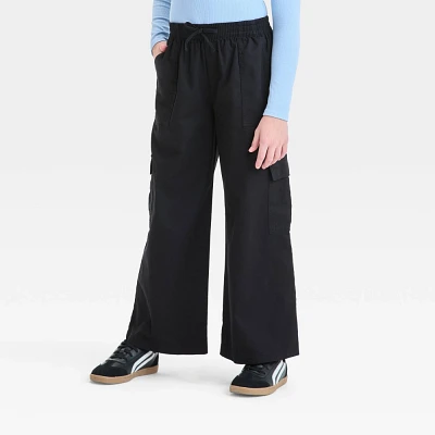 Girl Twill Wide Leg Cargo Pant