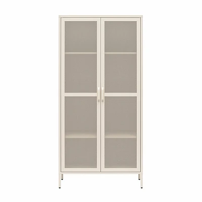 Novogratz Channing Tall Mesh 2 Door Storage Cabinet Locker