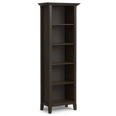 WyndenHall 24 Halifax 5 Shelf Bookcase Hickory Brown