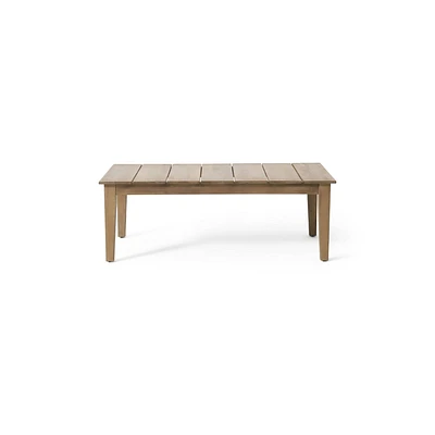 Christopher Knight Home Kiara Acacia Wood Outdoor Coffee Table Light Brown