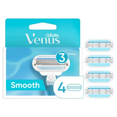 Venus Smooth Womens Razor Blade Refills - 4ct