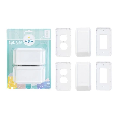 Regalo Home Safety White Outlet Cover Box Child Safety Includes Cover for Outlet or Light Switch - White