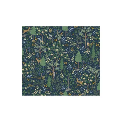 Rifle Paper Co. Woodland Navy Peel and Stick Wallpaper