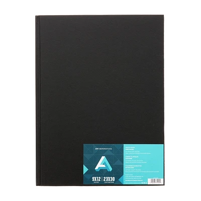 Art Alternatives 9x12 Hard-Bound Sketch Book: Lay-Flat Binding, 220 Pages, Plain Paper, Hard Cover, All Ages