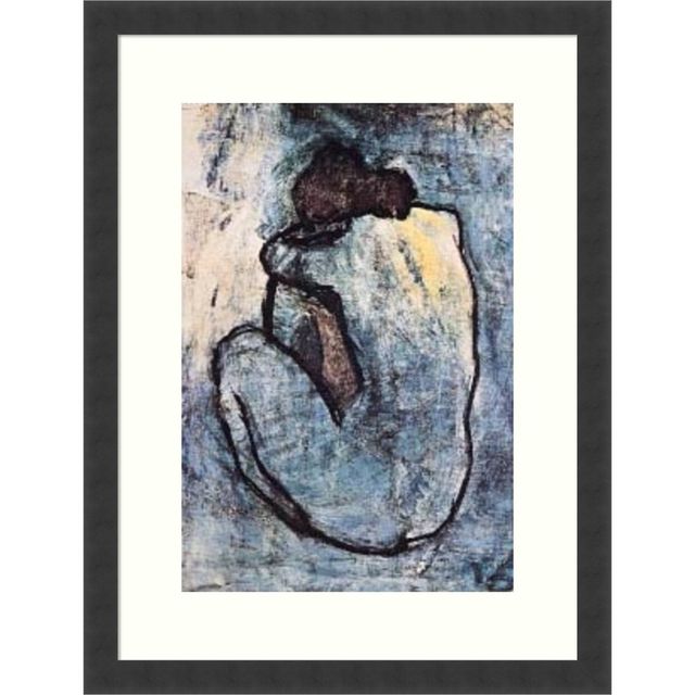 Amanti Art 16x20 The Blue Woman 1902 by Pablo Picasso Framed Wall Art Print: Modern Decor, Lithograph, MDF & Acrylic