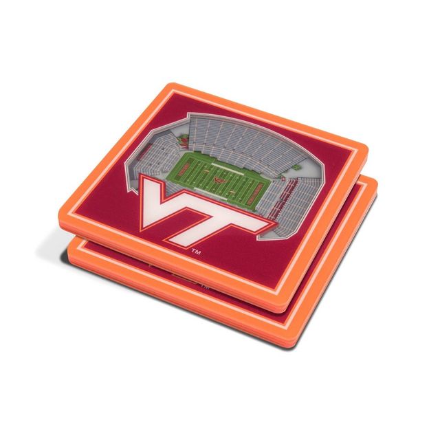 NCAA Virginia Tech Hokies 3D Stadium View Coaster