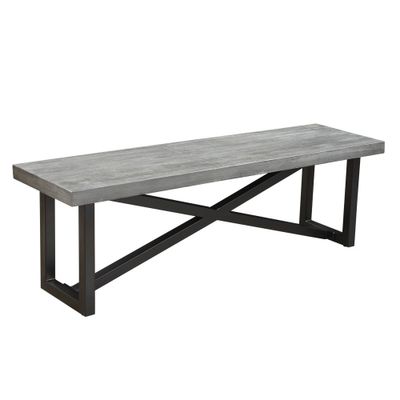 60 Raven Mango Wood Dining Bench Brown - Timbergirl