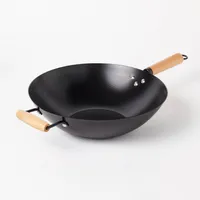 14 Nonstick Carbon Steel Wok Black - Figmint