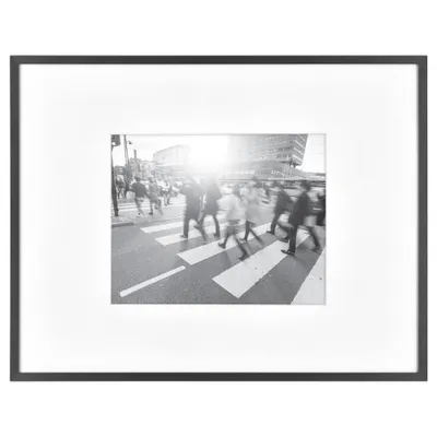 14.4 x 18.4 Matted to 8 x 10 Thin Gallery Frame Black - Threshold