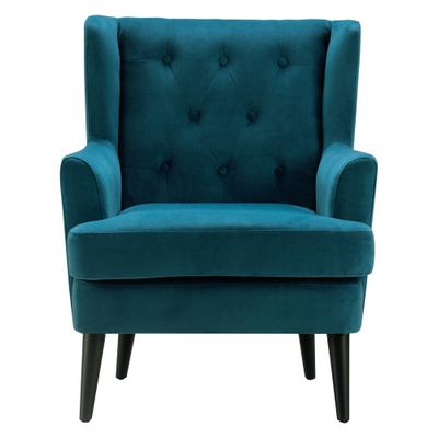 Celeste Tufted Accent Chair  Velvet - Adore Decor: Winged, Button-Tufted, Lounge, Modern Style