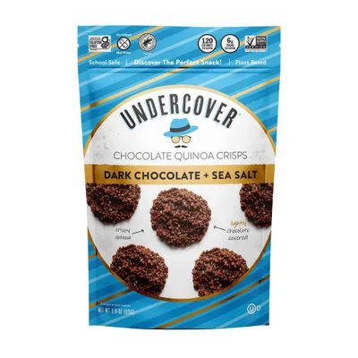 Undercover Dark Chocolate + Sea Salt Chocolate Quinoa Crisps - 3oz