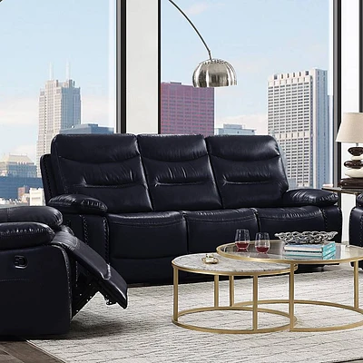 Acme Furniture Aashi Sofa Navy Leather