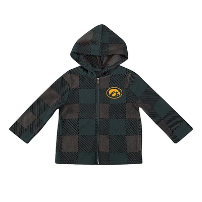 NCAA Iowa Hawkeyes Toddler Boys Buff Checkered Zip-Up Jacket