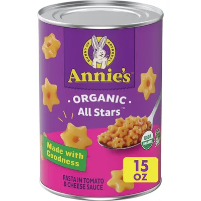 Annies Organic Original All Stars Pasta in Tomato & Cheese Sauce 15oz