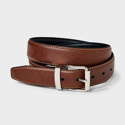 Mens Two-in-One Reversible Casual Roller Buckle Belt