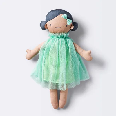 Plush Doll with Mint Dress - Cloud Island