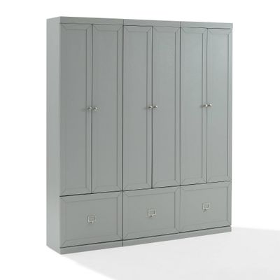 3pc Harper Entryway Set with 3 Pantry Closets Gray - Crosley