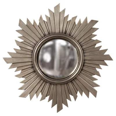 Sunburst Euphoria Decorative Wall Mirror Dark Silver - Howard Elliott