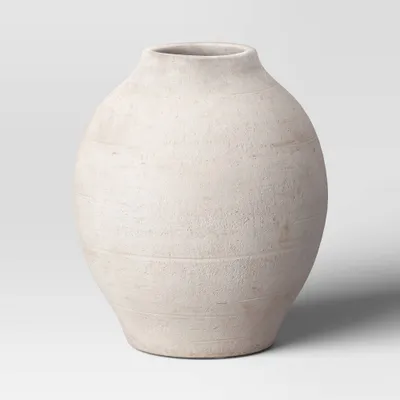 Large Ceramic Rustic Artisan Vase - Threshold
