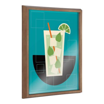 16 x 20 Blake Mojito by Amber Leaders Designs Framed Printed Glass  - Kate & Laurel All Things Decor