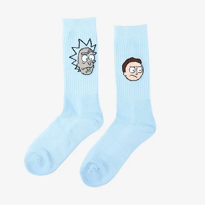 Men Rick and Morty Athletic Crew Sock - Blue 6-12