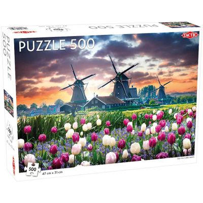 Tactic Old Mills and Tulips Jigsaw Puzzle - 500pc